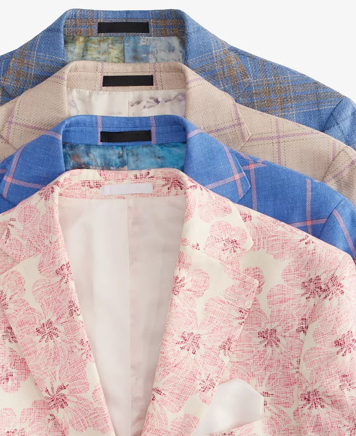 Floral Linen-Blend Sport Coat