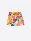 Floral Silk Bermuda Shorts