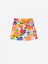 Floral Silk Bermuda Shorts