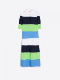 Colorblock Poplin Dress