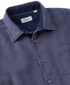 Double-Face Indigo Honeycomb Sport Shirt - Eggplant Borgo28
