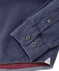 Double-Face Indigo Honeycomb Sport Shirt - Eggplant Borgo28