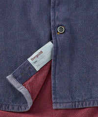 Double-Face Indigo Honeycomb Sport Shirt - Eggplant Borgo28