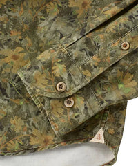 Floral Print Corduroy Sport Shirt - Brown Borgo28
