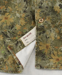 Floral Print Corduroy Sport Shirt - Brown Borgo28