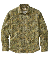 Floral Print Corduroy Sport Shirt - Brown Borgo28