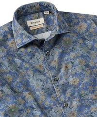 Floral Print Corduroy Sport Shirt Borgo28