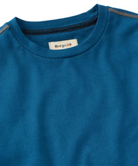 Garment-Dyed Long-Sleeve Tee - Storm Blue
