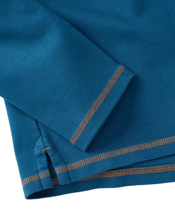 Garment-Dyed Long-Sleeve Tee - Storm Blue