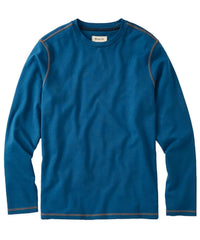 Garment-Dyed Long-Sleeve Tee - Storm Blue