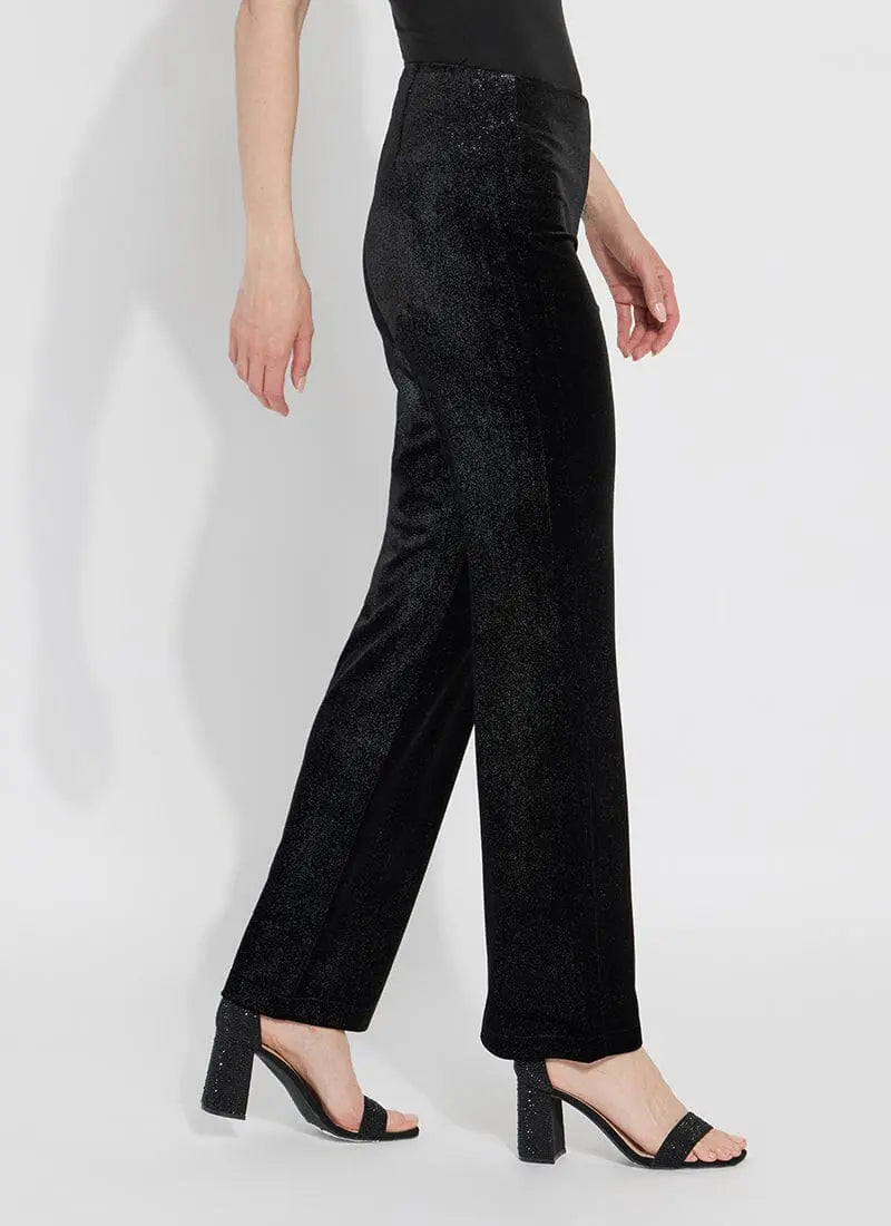 Metallic Foil Velvet Pant Lysse