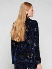 Helen Velvet Jacket with Floral Sequin Embroidery Vilagallo