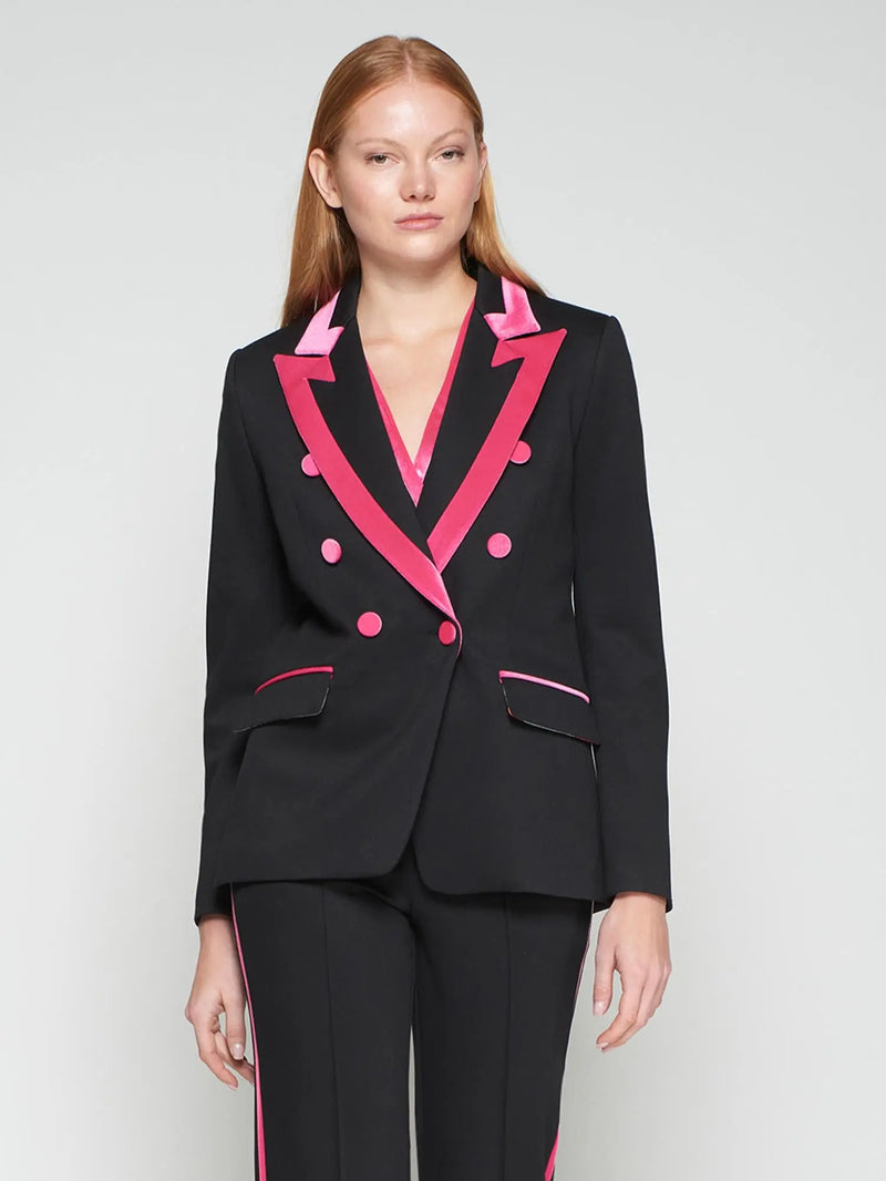 Tana Black Structured Stretch Jacket Vilagallo
