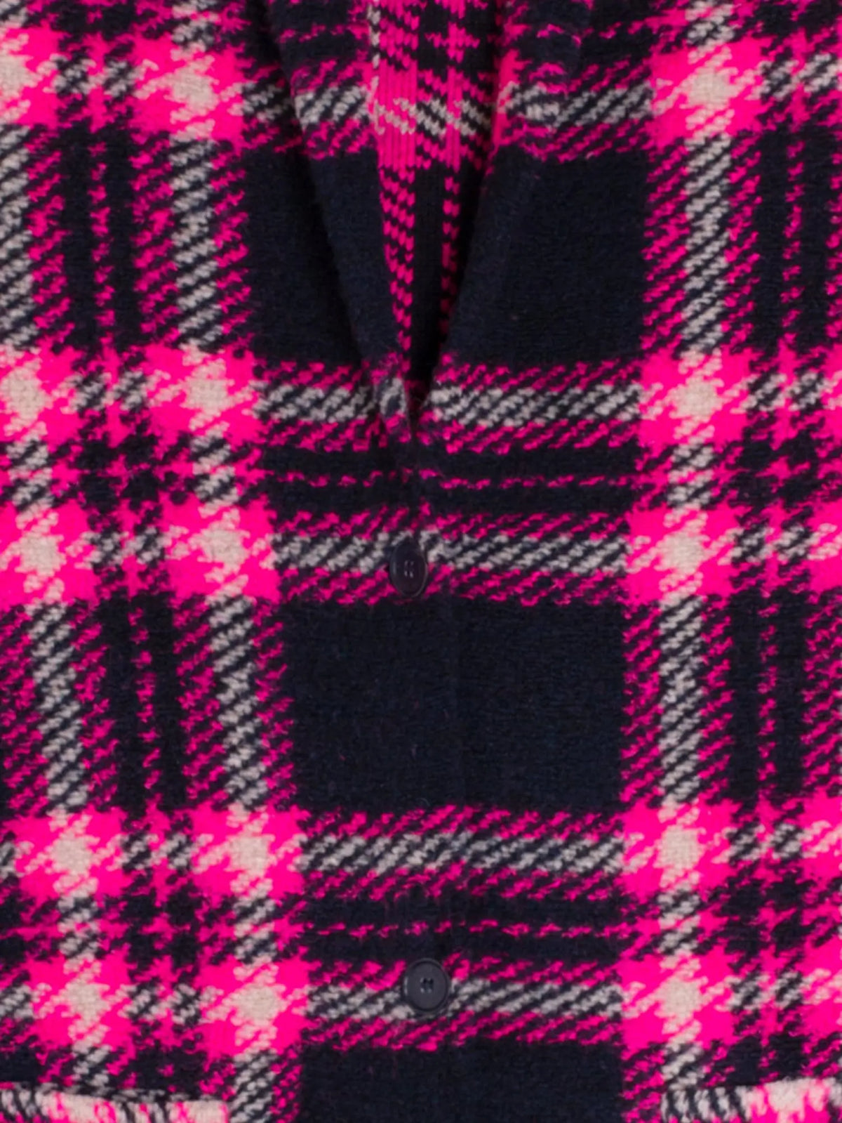 Claudia Navy & Pink Checked Coat Vilagallo
