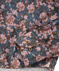 Shaded Floral Print Long-Sleeve Sport Shirt - Pink