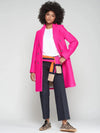 Lian Fluorescent Pink Wool Coat Vilagallo