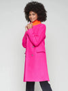 Lian Fluorescent Pink Wool Coat Vilagallo