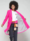 Lian Fluorescent Pink Wool Coat Vilagallo