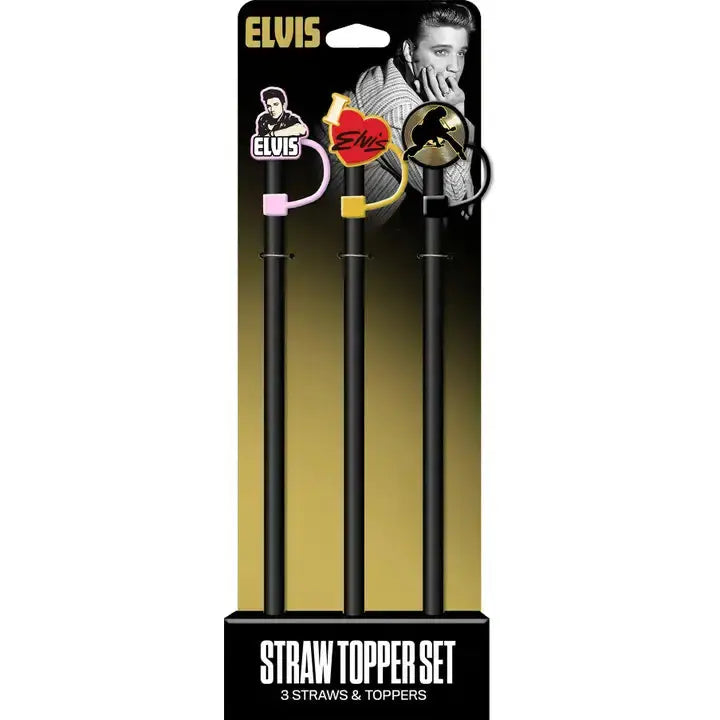 Elvis Straw Topper Set Spoontiques
