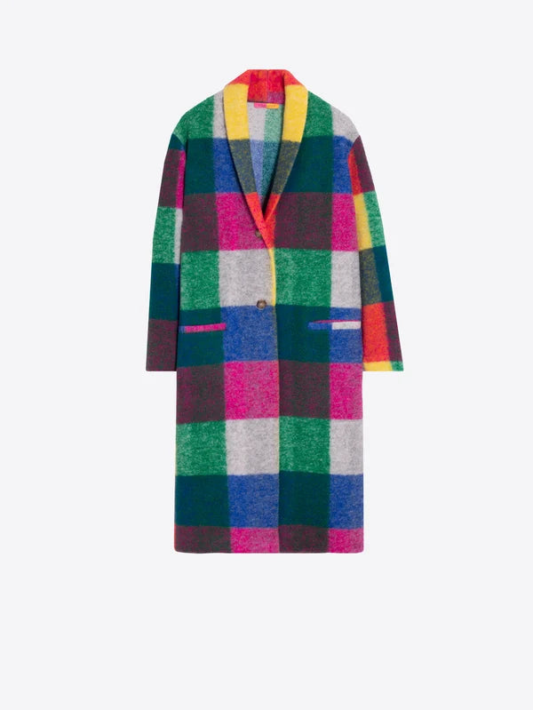 MULTICOLORED GINGHAM COAT