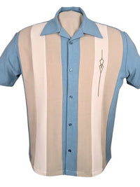 The Sheen Retro Shirt - Aqua/Cream/Stone Clothier to The King