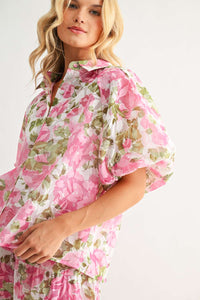 Jinger Floral Puff Sleeve Top