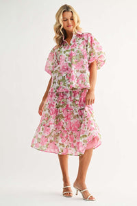 Jinger Floral Puff Sleeve Top