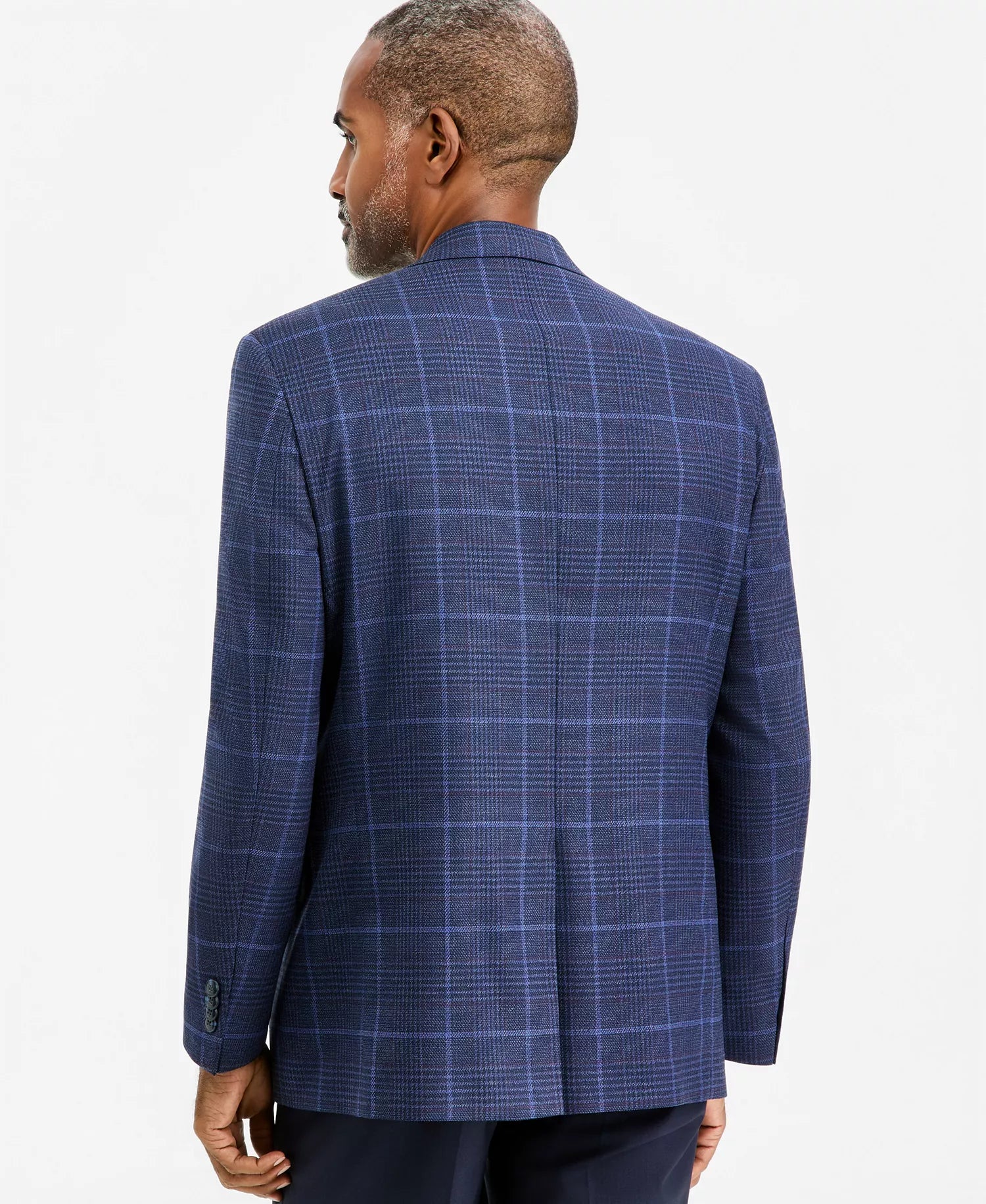 Navy Plaid Sport Coat
