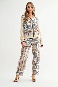 Jerry Satin Straight-Leg Pants