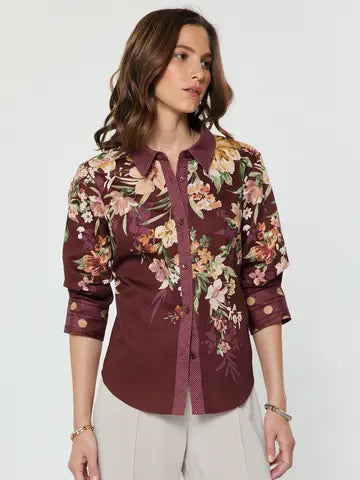 Floral Printed Button Down