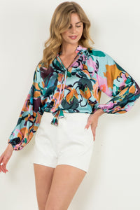 Floral Puff Sleeve Blouse