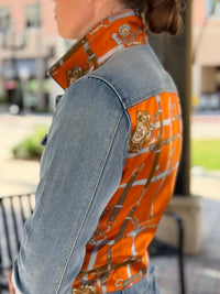 The Light Denim Jacket / Orange Straps STACY BRADLEY