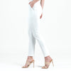 Rayon-Ponte Knit - Straight Leg Pocket Pant - White