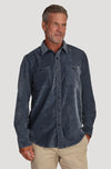 Cozy Cut Stretch Viceroy Velvet Shirt - Steel Blue True Grit
