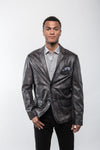 Joshua Lambskin Leather Jacket- Charcoal