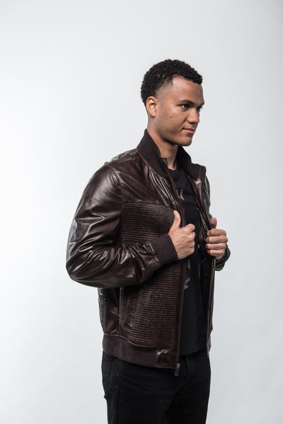 Como Brown Leather Jacket