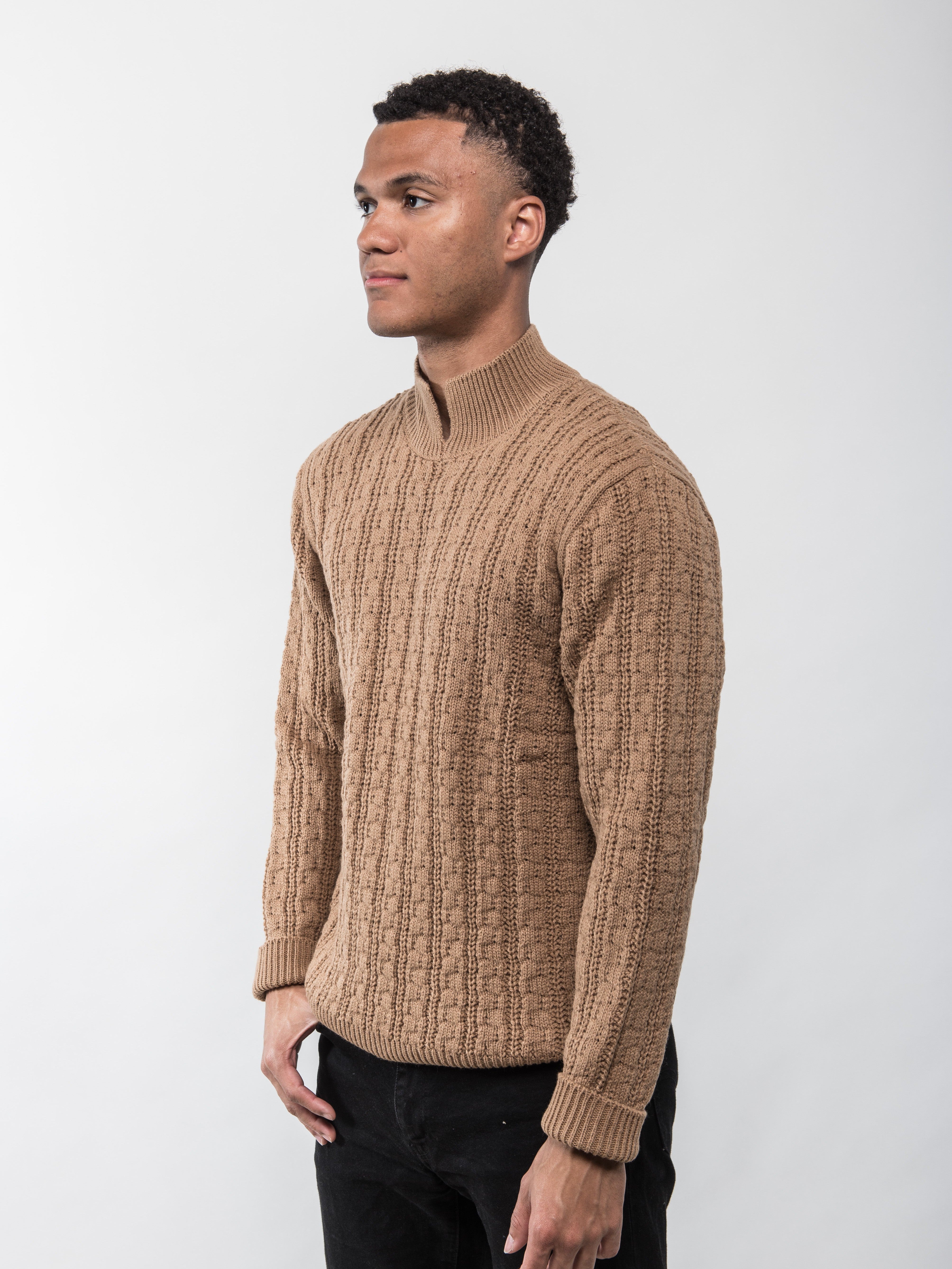 Jailhouse Rock Sweater- Tan – Lansky Bros.
