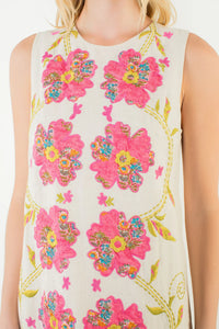 Sleeveless Floral Pattern Dress