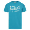 Memphis Home of The Blues Tee- Pacific Blue