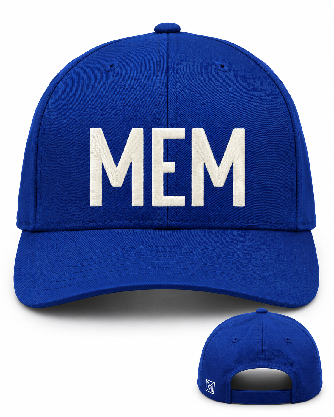 MEM Embroidered Snapback Hat - Royal