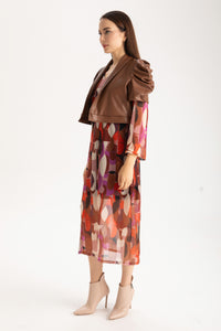 Jia Cropped Chestnut Jacket