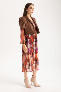 Jia Cropped Chestnut Jacket