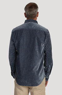 Cozy Cut Stretch Viceroy Velvet Shirt - Steel Blue True Grit