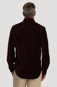 Cozy Cut Stretch Viceroy Velvet Shirt - Wine True Grit