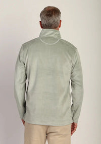 Apres Lux Sueded Cord 1/4 Zip Pullover - Sea Sage True Grit
