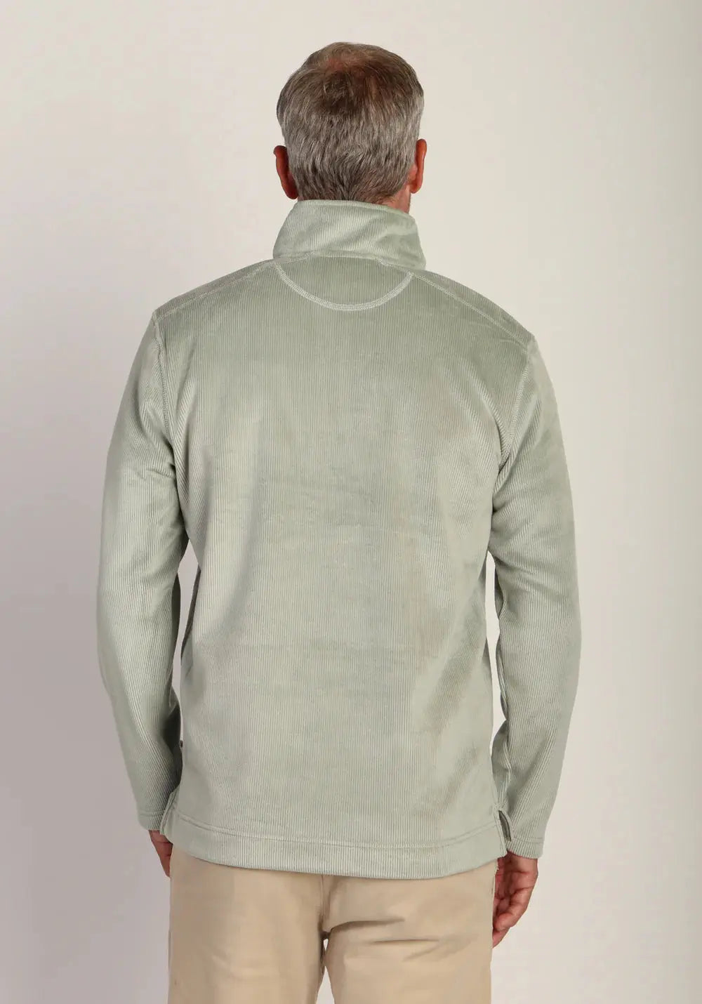 Apres Lux Sueded Cord 1/4 Zip Pullover - Sea Sage True Grit