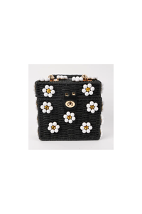 Wicker Bucket Daisy Flower Purse