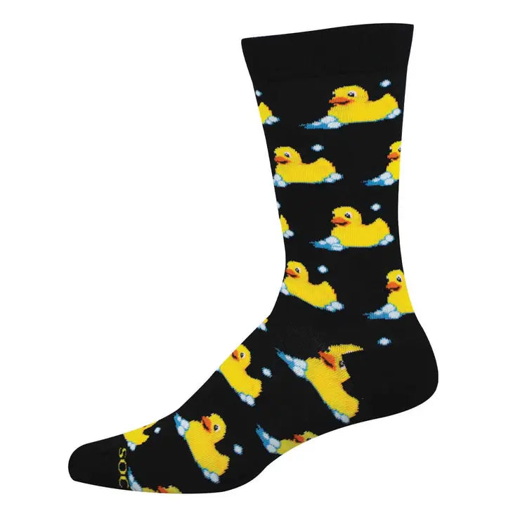 Bubble Up, Rubber Duck Socks - Black