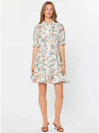 Floral Printed Button-Down Mini Dress