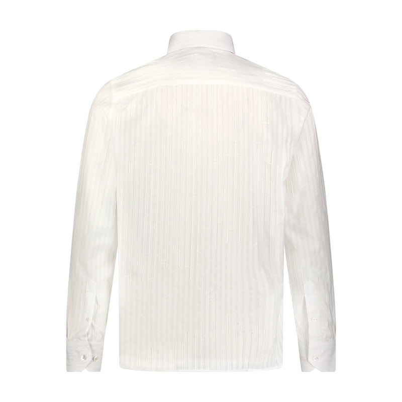 White Stripe Long Sleeve Shirt